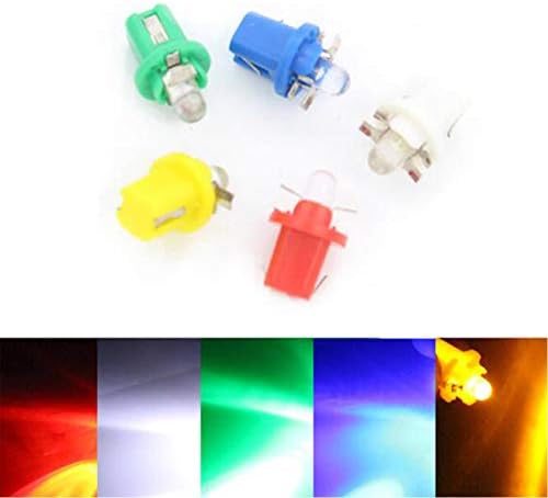 Richdoo 10X B8.5D T5 W3W Car Gauge LED Wedge Dashboard Dash Interior Light Bulb lamp 12V, blue