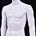 Giantex Male Mannequin Egghead Plastic Full Body Dress Form Display High Gloss(White, Style 1)