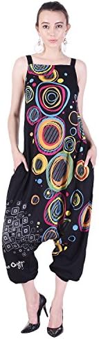 May13 Women's Rayon Black Printed Jumpsuit(LIO-58-XS)