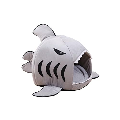 Growing Wild Dogs Cats Grey Shark Cave Bed Dog Sofa With Removable