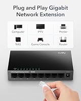 Cudy GS108 8-Port Gigabit Ethernet Switch Unmanaged Desktop Fanless Plug Play view 2