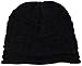 ANDI ROSE Slouch Beanies Button Hats Knitted Crochet Baggy Skullies Beret Cap Hat for Women Winter Ski Party Black, OneSize