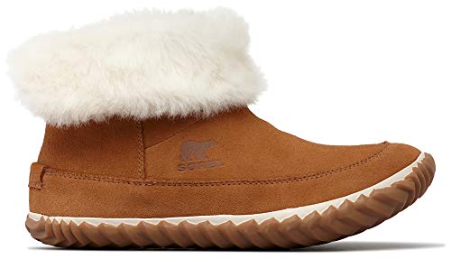 Sorel-Womens-Out-N-About-Bootie-with-Faux-Fur-Collar-Ash-Brown
