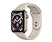 Apple Watch Series 4 (GPS + Cellular, 44MM) - Gold Stainless Steel Case with Stone Sport Band (Renewed)