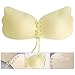 Komene Self Adhesive Bra Luxury Wiredrawing Women Strapless Invisible Backless Reusable Push-Up with Drawstring Beige