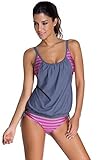 NuoReel-Womens-Stripes-Lined-Up-Double-Up-Tankini-Top-SwimwearFBA