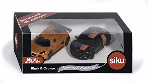 siku 6310, Sportwagen Set, Spezialedition, 1:50, Metall/Kunststoff, Orange/Schwarz – Bild 3
