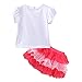 LittleSpring Little Girls' Clothing Set Birthday Size 6 (130cm)