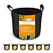 Sonice Set of 6 Pack 10 Gallons Grow Bags by, Aeration Fabric Pots With Handlesthumb 4