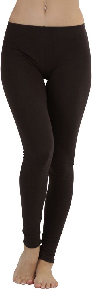 ToBeInStyle Women's Essential Skinny Fit Cotton Stretch Full Length Leggings Tights