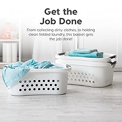 IRIS USA 50L Plastic Hip Hold Laundry Basket with