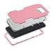 Galaxy S7 Edge Case, MCUK [Scratch Resistant] [Shock Absorption] 3 in 1 High Impact Hybrid Armor Defender Silicone Rubber Skin Hard Case Cover for Samsung Galaxy S7 Edge (Pink Grey)