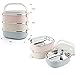 3Layers Lunch Box & Insulated Lunch Bags Set，Leakproof  metal lunch boxes adult , Portable A Office Snack Food lunch containers stackable stainless steel for Girl Gray