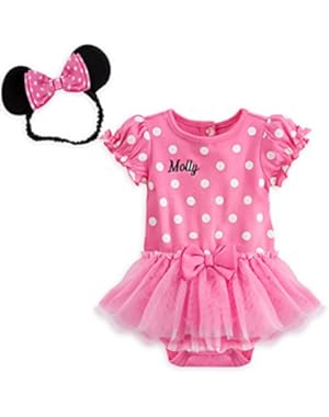 Minnie Mouse Pink Disney Cuddly Bodysuit Costume for Baby 9-12 M NOT Personalizable