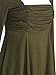 Blooming Jelly Women's Square Neck Long Sleeve Tunic Shirt Slim Ruched Empire Waist Tops,Army Gree, XL