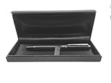 Carbon Fiber Roller Pen Matte Black - Black Ink, Smooth Writing, Executive for Business and Professionals, Cool Pen and Classy Gift for Men or Women. Gift Box included: Shoptotum Shadow Moon