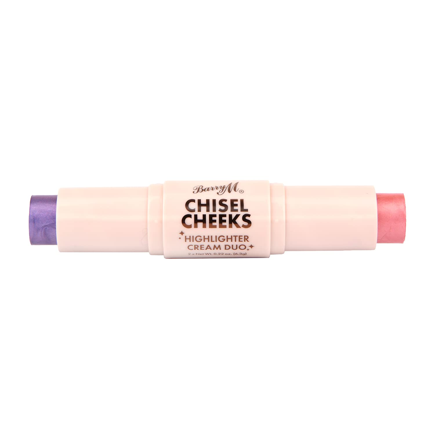 Barry M Chisel Cheeks Highlighter Cream Duo, Shade Lilac/Pink