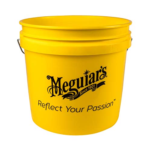 Meguiar's Yellow Bucket Car Wash Bucket for Water and Suds 3.5 gal