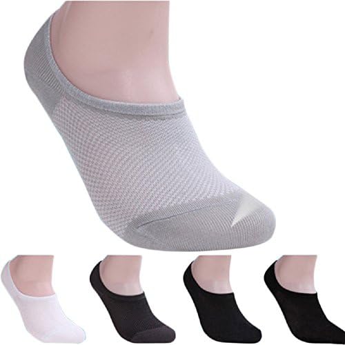 Socks ,NOMENI 5 Pairs Bamboo Fiber Net Boat socks Liner No Show Socks