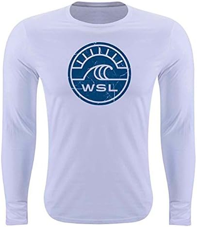 World Surf League Mens WSL Weatherman Long Sleeve Tshirt White M