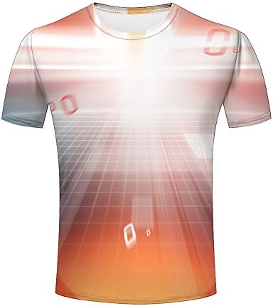 Mens 3D Tshirts Geometric Graphics Tie Dye Color Unisex Printed Tops Tees Short Sleeves M