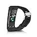 kwmobile Watch Band Compatible with Garmin Vivosmart HR Plus/Approach X40 - Watch Band Replacement Silicone Strap - Black