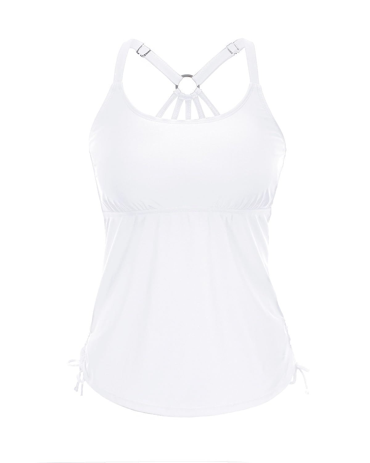 Photo 1 of Holipick Womens Tankini Swim Top Only Tankini Bathing Suit Tops No Bottom White