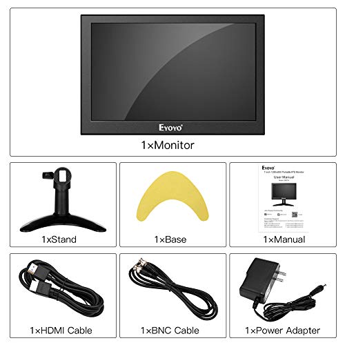 Eyoyo 7 Inch Small Monitor, Mini Hdmi Monitor IPS Display Screen