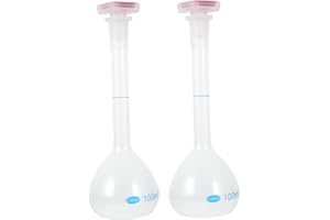 Hemoton 2pcs Capacity Dispenser Empty Container Volumetric Flask Quantitative Bottle Pp White