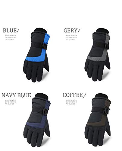Aisprts Ski Gloves Men and Women Winter Touch Screen Gloves Windproof Waterproof Outdoor Snow Snowboard Warm Gloves (Brown) - Thumbnail 6