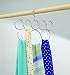 iDesign Classico Metal 8-Loop Scarf Hanger, No Snag Closet Organization Storage Holder for Scarves, Men's Ties, Women's Shawls, Pashminas, Belts, Accessories, Clothes, 13.13