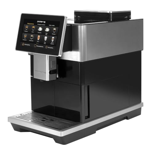 Polaris PACM 2081AC Smart Hot & Cold Coffee Machine, 40 One-Touch Programs, Built-In Grinder, Wi-Fi App Control, Profi-Cream Frothing, 6 User Profiles, Coffee To Go Thermos Included