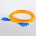 2 Pcs Simplex Single Mode SC to SC Male Fiber Optic Patch Jump Cable Yellow 2M