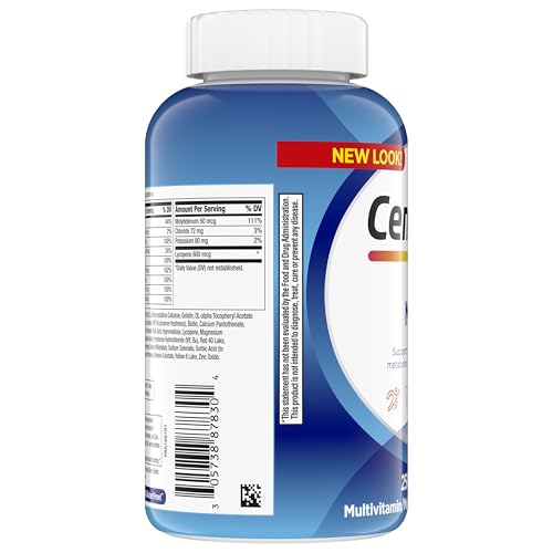 CENTRUM MULTIVITAMIN FOR MEN, MULTIVITAMIN/MULTIMINERAL SUPPLEMENT WITH VITAMIN D3, B VITAMINS AND ANTIOXIDANTS, GLUTEN FREE, NON-GMO INGREDIENTS – 250 COUNT
