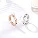 Z.RACLE 4mm Love Rings for women with Screw Design Best Gifts for love Rosegold - 6
