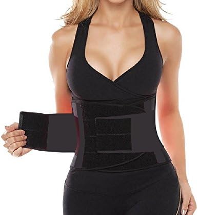 CICI 18 Women's Waist Trainer Belt - Body Shaper Belt For An Hourglass Shaper (2X Large, Black)