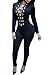 Aro Lora Women's Deep V Neck Long Sleeves Lace up Key Hole Front Club Jumpsuits XX-Large Black