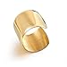 Carffany Women's Wide Cuff Bracelet Bangle in High Polished Stainless Steel (Yellow God)