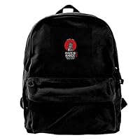 MIJUGGH Canvas Backpack Kill Bill Hattori Hanzo Sword and Sushi, Trucker Cap Rucksack Gym Hiking Laptop Shoulder Bag Daypack for Men Women