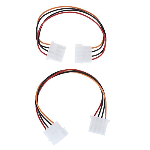 Vanpower 2Pcs Large 4Pin CPU Cooling Fan Extension Cable IDE HDD Extension Cable