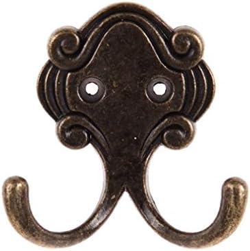 Thetimebus 2-Inch-Length Bronze Double Hooks (Pack of 10, Bronze)