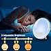 Wake Up Light Alarm Clock Lamp Alarm Clock Radio Sunrise Alarm Clock Fading Sunset with 7 Colors Sleep and Wake Up with PM Radio Light Alarm Clock Alarm Clock for Sleep Kids,Adults (White)