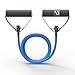 Liveup SPORTS Toning Tube Resistance Bands / Cord Pulley TPR Foam For Exercise Fitness Pilates Strength Training with Foam Handles (Heavy tension - Blue)