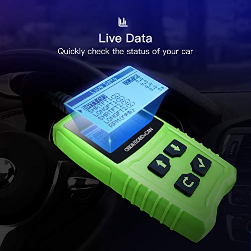 JD101 Universal Code Readers Engine Scan Tool Check Engine Light Car Diagnostic Tool OBD2 Scanner with Battery Test for for All Cars Vehicles Automotive After 1996