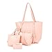 Hot Sale! Clearance! Women Bag,Todaies 4Pcs Women Pattern Leather Shoulder Bag+Crossbody Bag+Handbag+Wallet