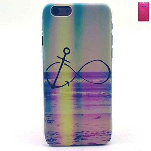 iPhone 6 Phone Case, Vogue Shop iPhone 6 4.7Inch Phone Case Fashion Style Colorful Painted Pattern Full Protective Fashion Pattern Protective Lightweight Scratch Proof Ultra Slim Hard PC Snap-on Back Shell Protective Skin Case Cover for iPhone 6 Scratch-Resistant Slim Clear Back Case Cover (anchor)