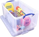Really Useful Box 64 Litre Storage Box with Lid Pack of 2 Clear view 4