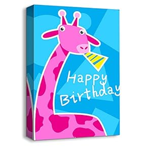 Cute Animal Portrait Home Artwork for Kids Bedroom Bathroom
