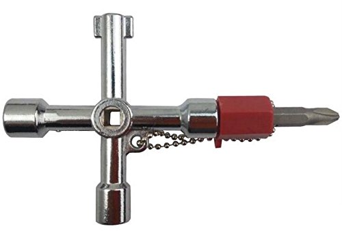 Alloy Multifunctional Electronic Control Cabinet Triangular Key Wrench Elevator Key Meter Square Hole of the Valve Train Door Key Emergency Survival Tool