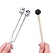 QIYUN Tuning Fork, 128 Hz Tuning Fork Weights Aluminum Clinical Grade Nerve/Sensory with Silicone Hammer - A Repair Tool and Cleaning Cloth - Packaged in Soft Storage Bag - Aluminum Alloy